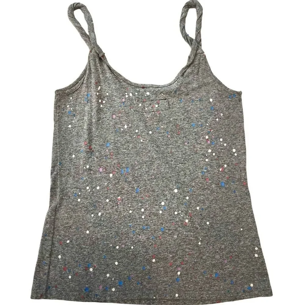 Current/Elliott Women's Grey Spaghetti Strap Tank Top Casual Summer Size 0